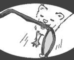 フェレットに死にまねしてみた